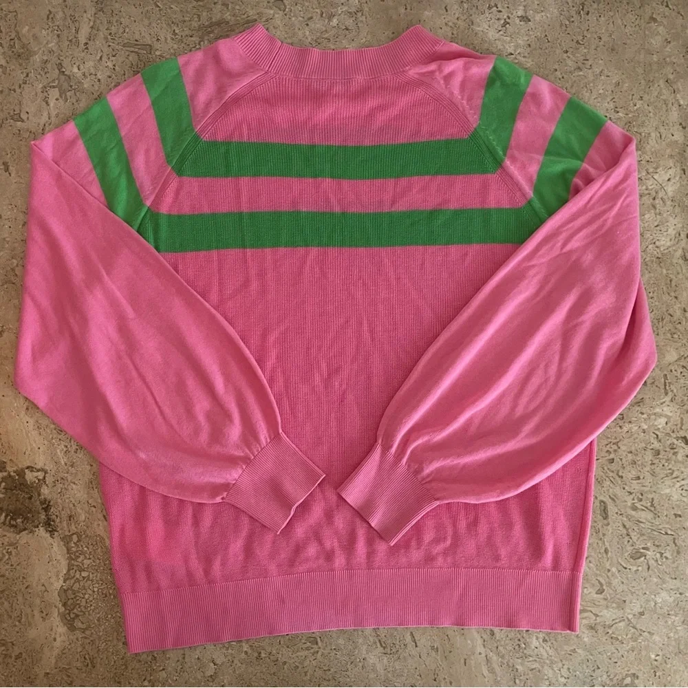 Marella Mixed-Knit Striped Sweater Deep Rose - Picture 5 of 8